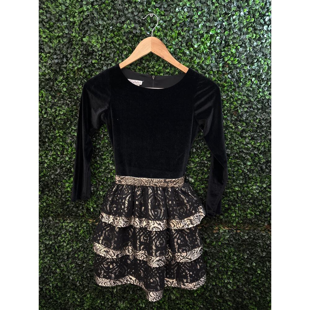 Chasing fire flies, Girls dressy dress, velvet, lace, Girls size 8